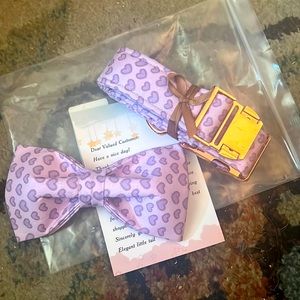 Bow Tie and collar set made of soft material